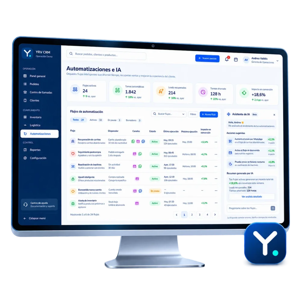 YRV CRM — Plataforma de Gestión Comercial