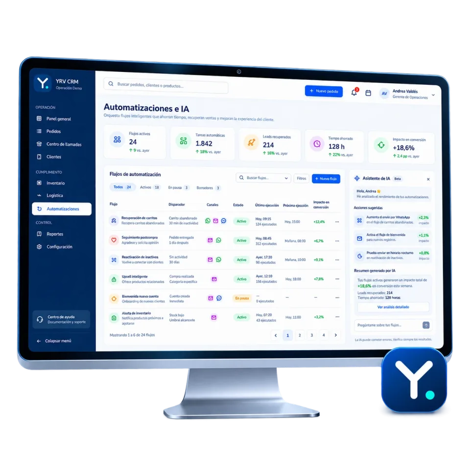 YRV CRM — Plataforma de Gestión Comercial