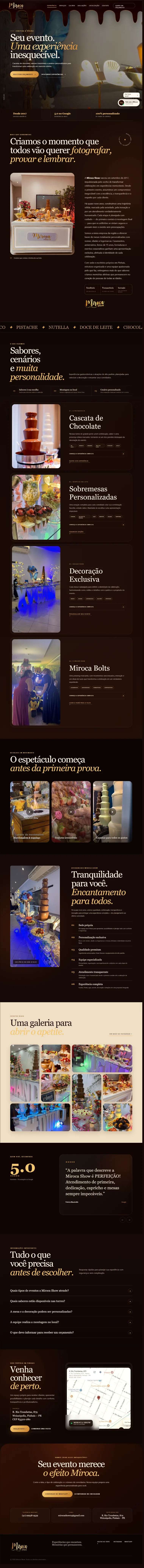 Miroca Show | Cascada de Chocolate para Eventos en Curitiba — Servicios de eventos