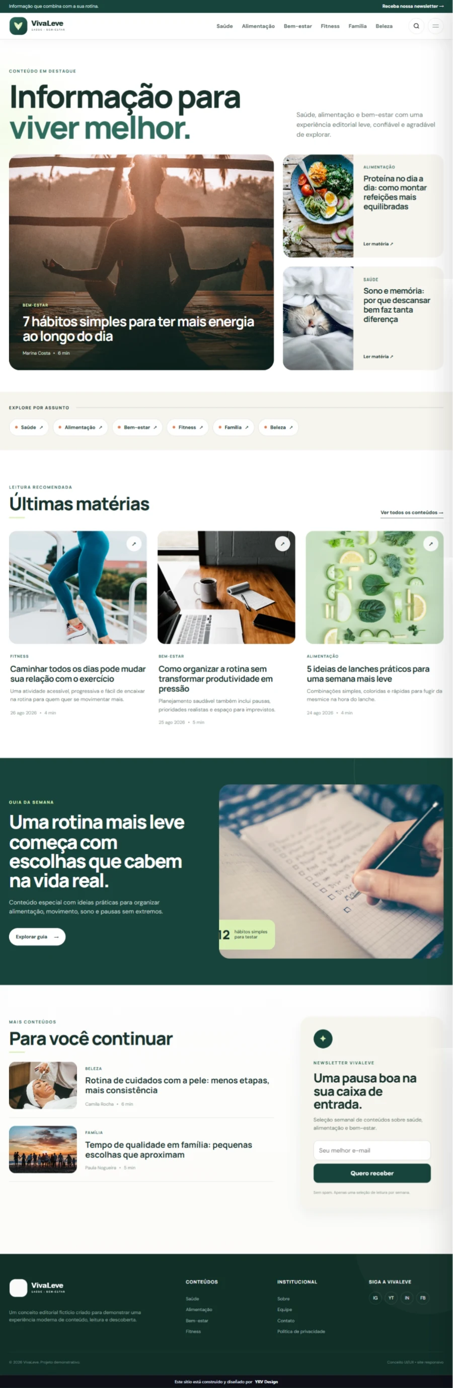 VivaLeve — Portal de artículos y contenido