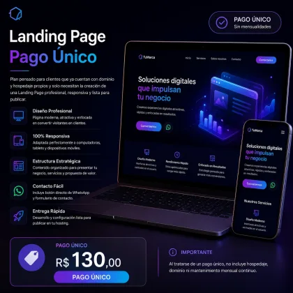 Landing Page Pago Único